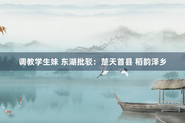 调教学生妹 东湖批驳：楚天首县 稻韵泽乡