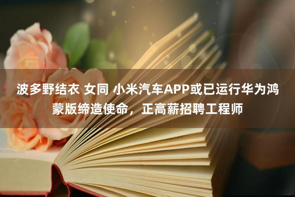 波多野结衣 女同 小米汽车APP或已运行华为鸿蒙版缔造使命，正高薪招聘工程师